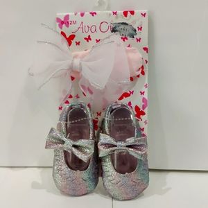 Ava Olivia baby shoes with headband